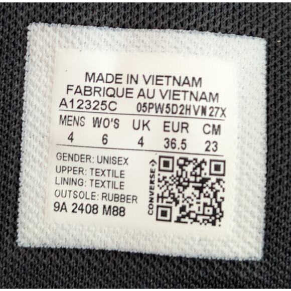 Converse CTAS XXHI Womens 6 Black White Knee High Canvas Zip Back Sneaker Boot - Picture 5 of 9